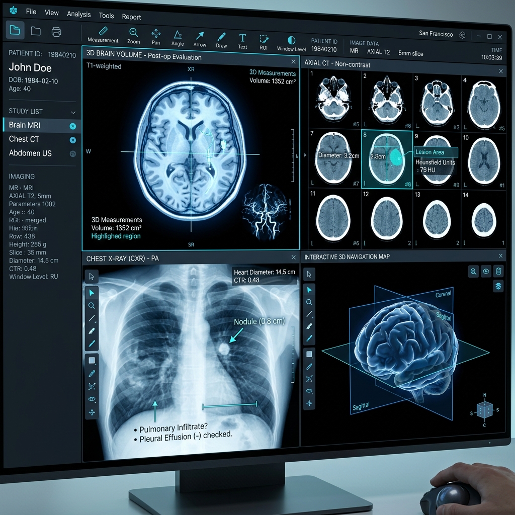 Technomedic PACS DICOM Viewer Dashboard